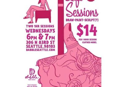 Live model drawing sessions Wednesdays at Dabble