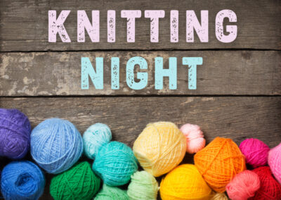 The Hello Girls Knitting Night tomorrow at the Taproot Theatre