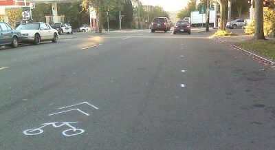 Bike lanes going in on Fremont Ave.