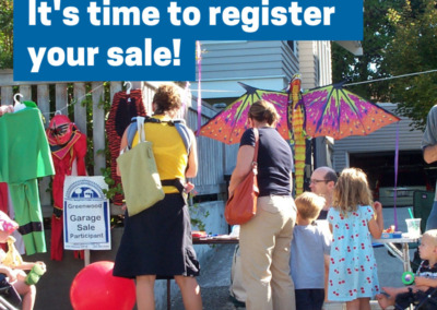 Mark your calendars and register your sale now for PhinneyWood Garage Sale Day