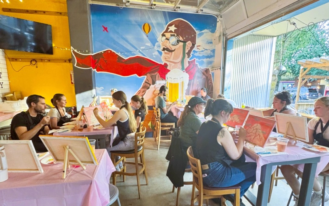 Paint and sip this December at the Flying Bike