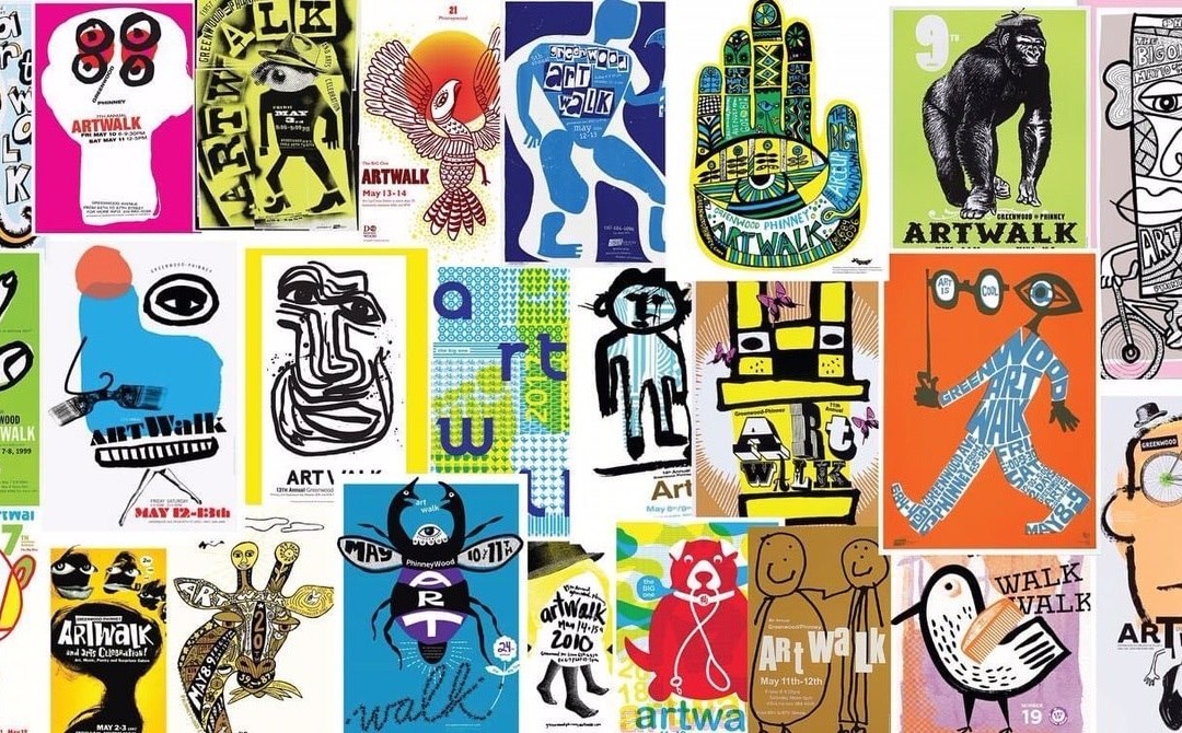 The untold story of 30 years of PhinneyWood Art Walk Posters 