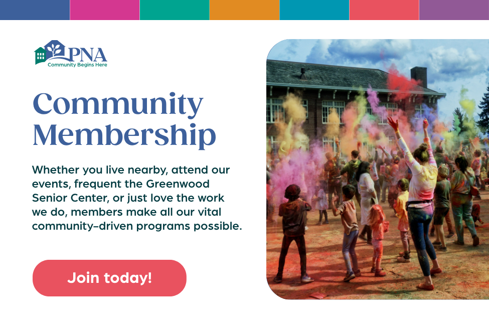 1 Community Membership - Whether you live nearby, frequent the Greenwood Senior Center, or just love the work we do, members make all our vital community-driven programs possible. Join today!